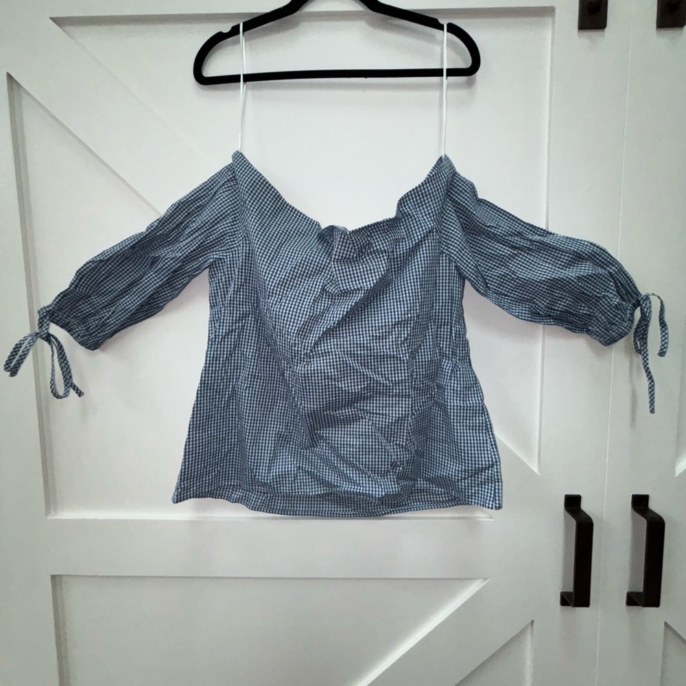 Lumiere Blue Off the Shoulder Top